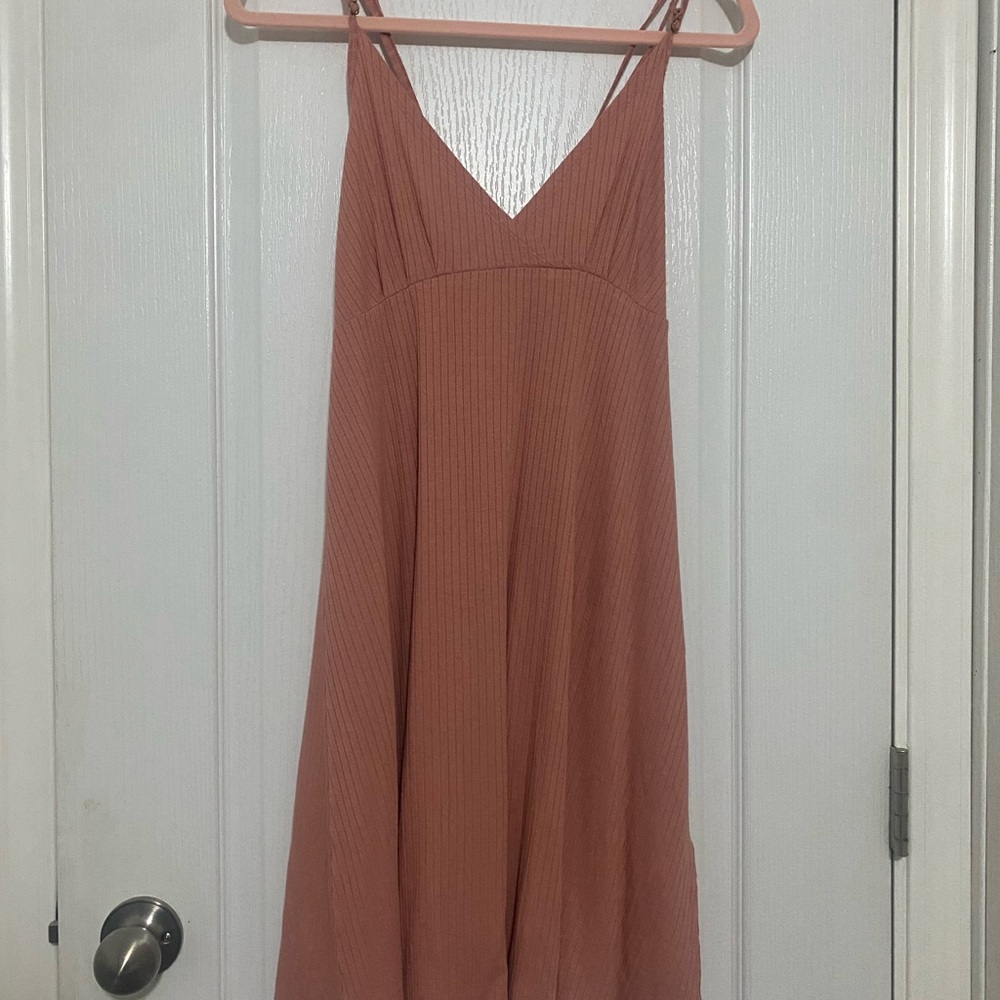 Volcom Strappy Pink Mini Dress